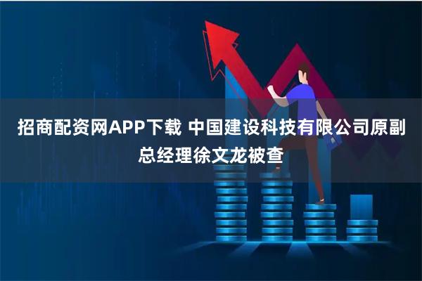 招商配资网APP下载 中国建设科技有限公司原副总经理徐文龙被查