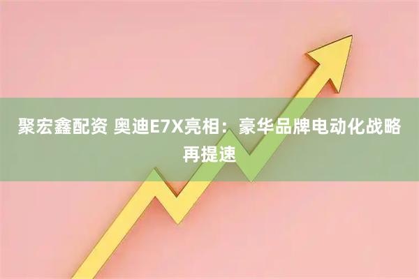 聚宏鑫配资 奥迪E7X亮相：豪华品牌电动化战略再提速